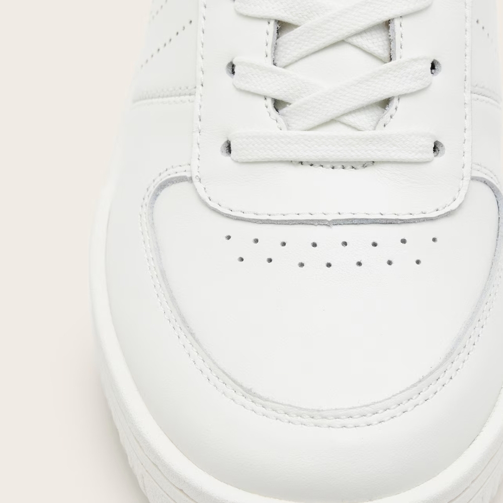 All Saints White Leather Women's Sneakers - Picture 4 of 13